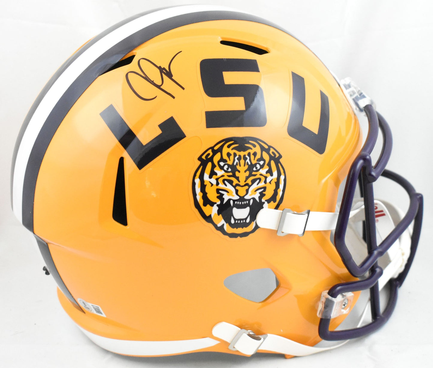 Justin Jefferson Autographed LSU Tigers Full Size Speed Helmet