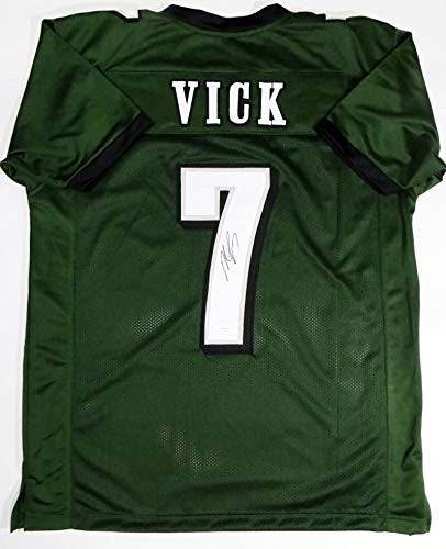 Michael Vick Autographed Philadelphia Eagles Style Green Custom Jersey