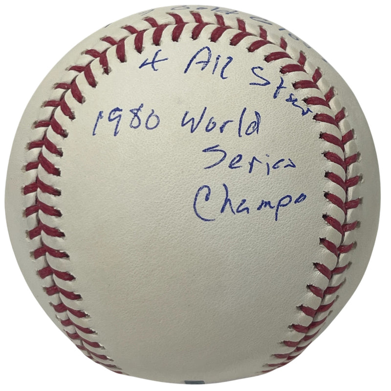 Bob Boone Signed Philadelphia Phillies Official MLB Baseball (3 Inscriptions)
