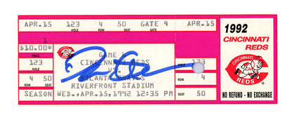 Deion Sanders Signed Atlanta Braves April 15 1992 Ticket Stub BAS