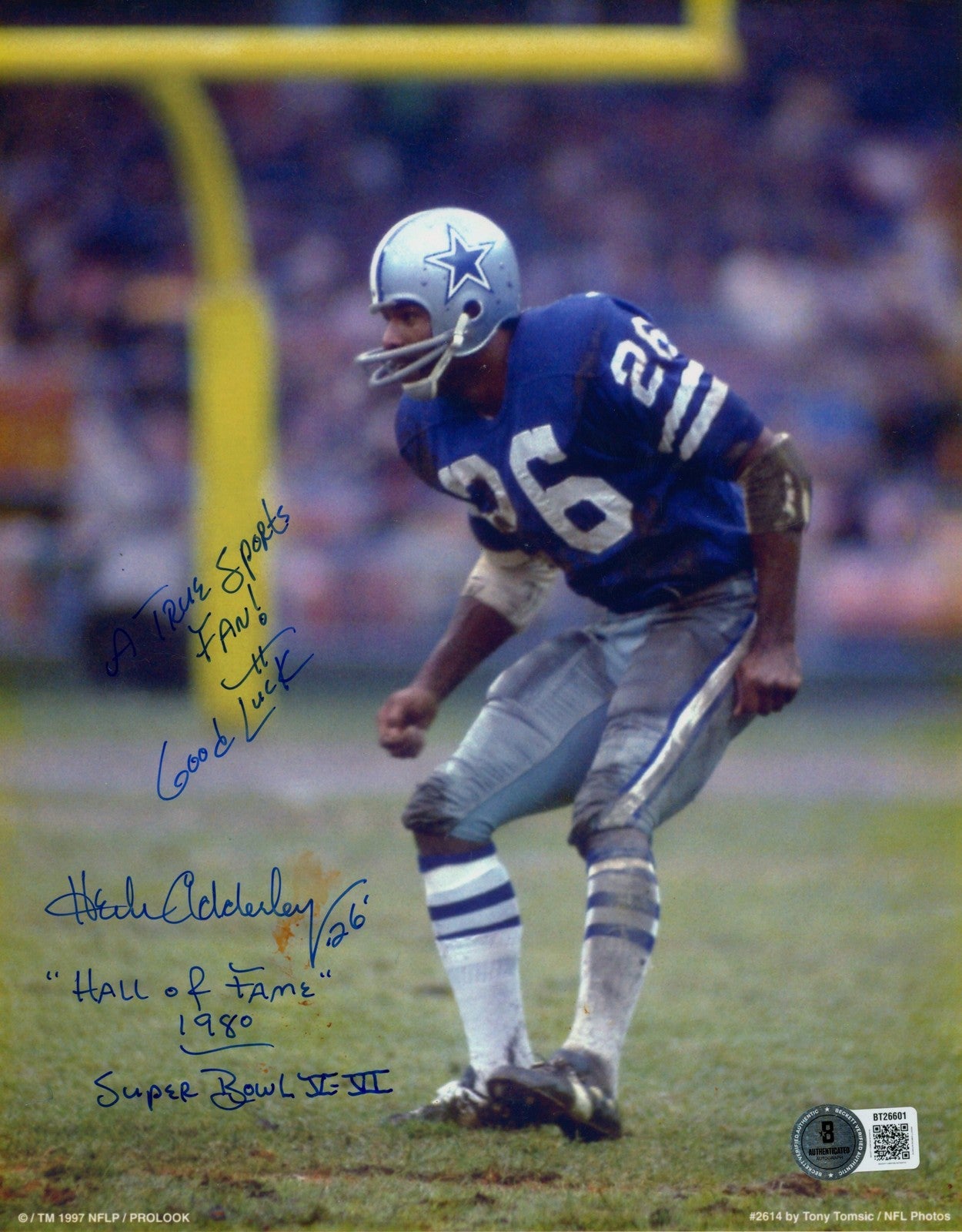 Herb Adderley Signed Dallas Cowboys 8x10 Photo - 4 Inscriptions