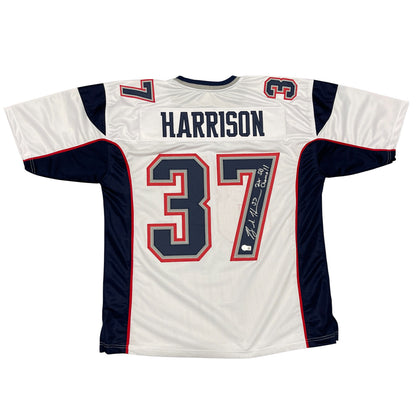 Rodney Harrison Signed New England Patriots Custom Jersey (2x SB Champ)