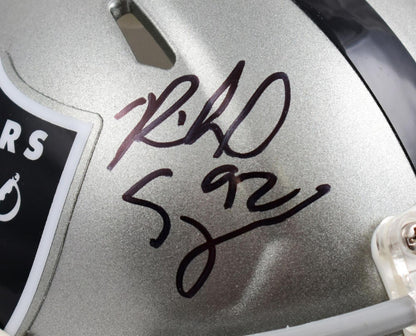 Richard Seymour Autographed Las Vegas Raiders Flash Speed Mini Helmet