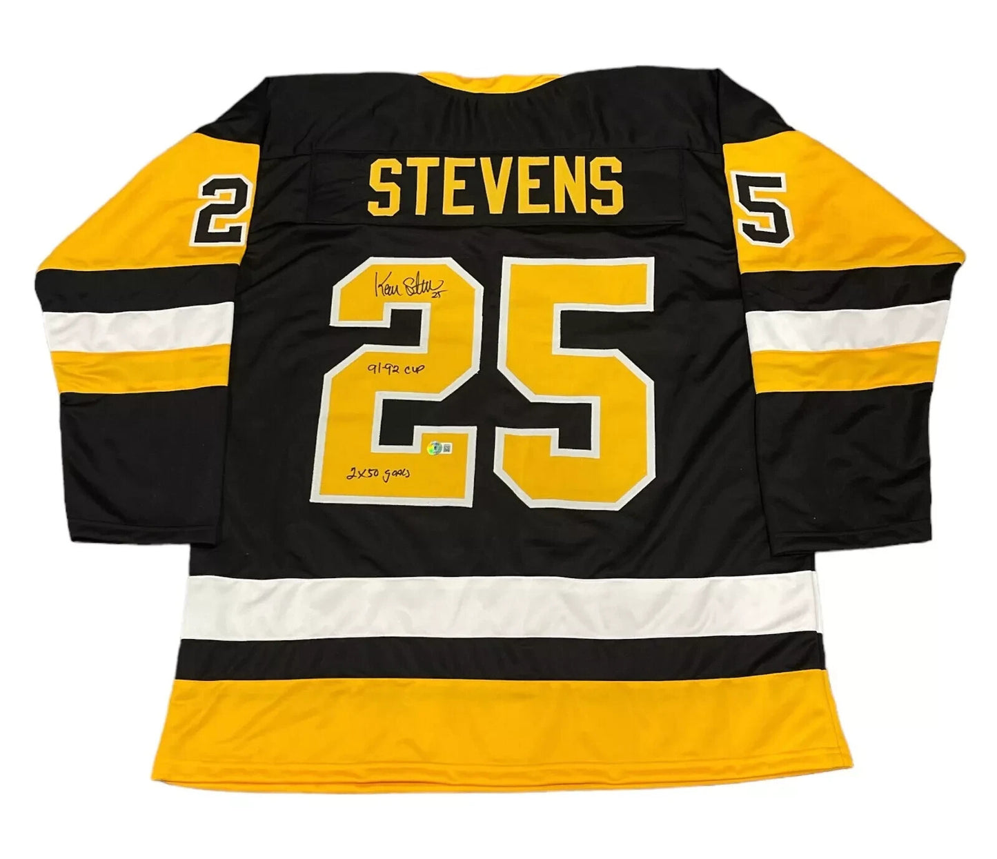 Kevin Stevens Pittsburgh Penguins Signed Custom Jersey (2x Inscriptions)