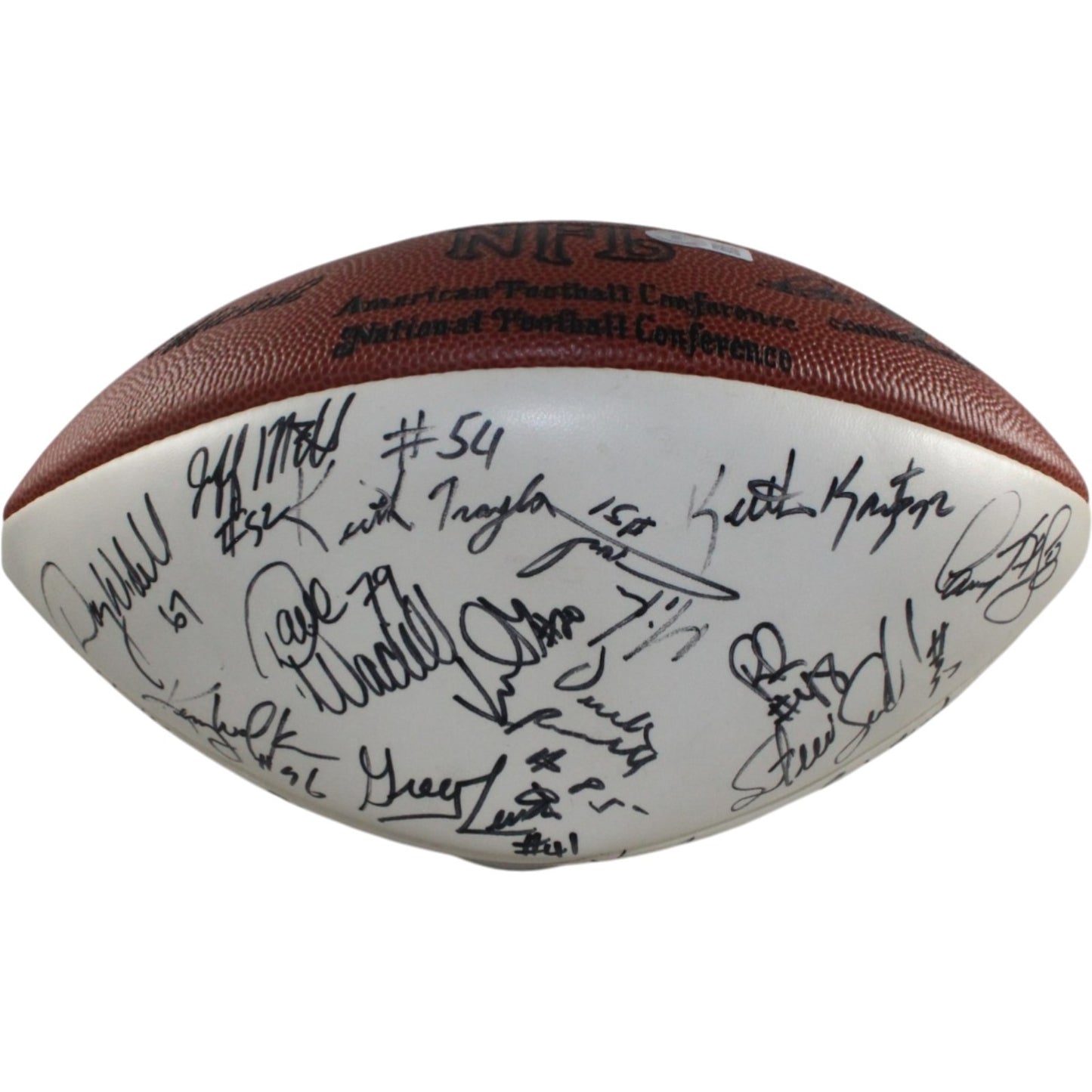 John Elway & Joe Namath Signed Denver Broncos 1991 Team Multi-Signed Football