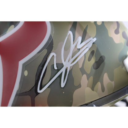 Andre Johnson Houston Texans Autographed Full Size Camo Replica Helmet
