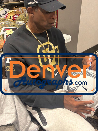 Deion Sanders Dallas Cowboys Autographed 2024 Salute to Service FS Helmet
