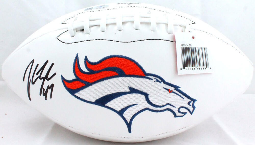 John Lynch Autographed Denver Broncos Wilson Logo Football