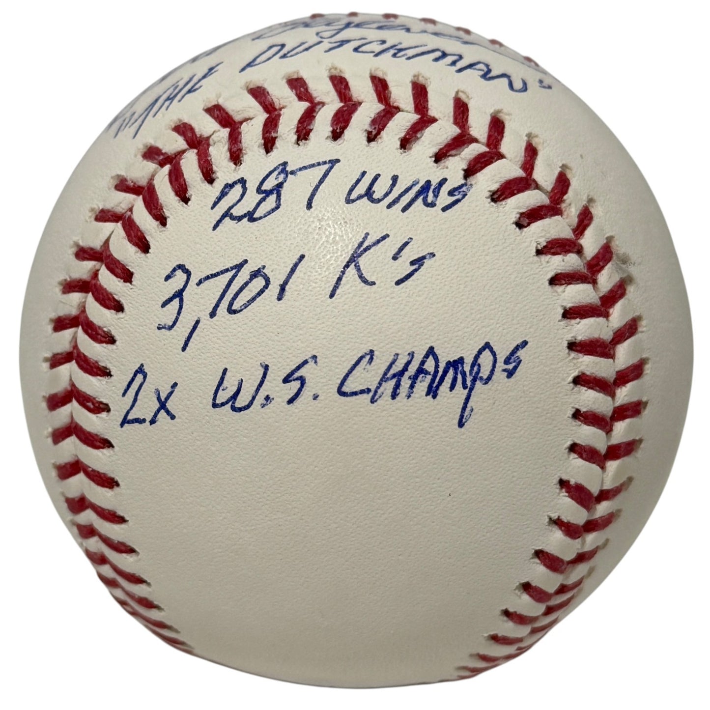 Bert Blyleven Signed ROMLB Baseball with 5 Stat Inscriptions