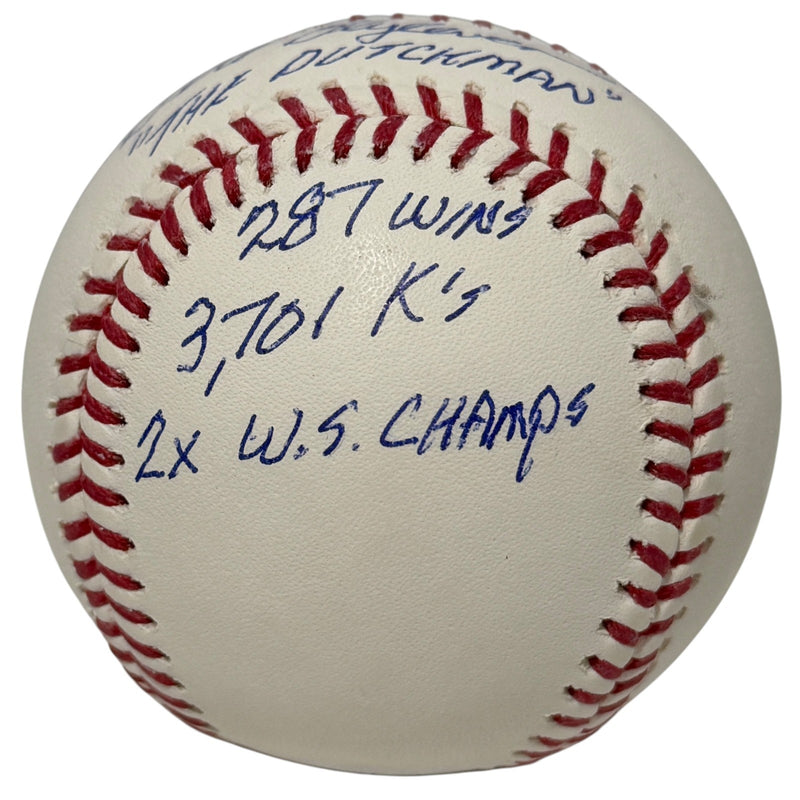 Bert Blyleven Signed ROMLB Baseball with 5 Stat Inscriptions