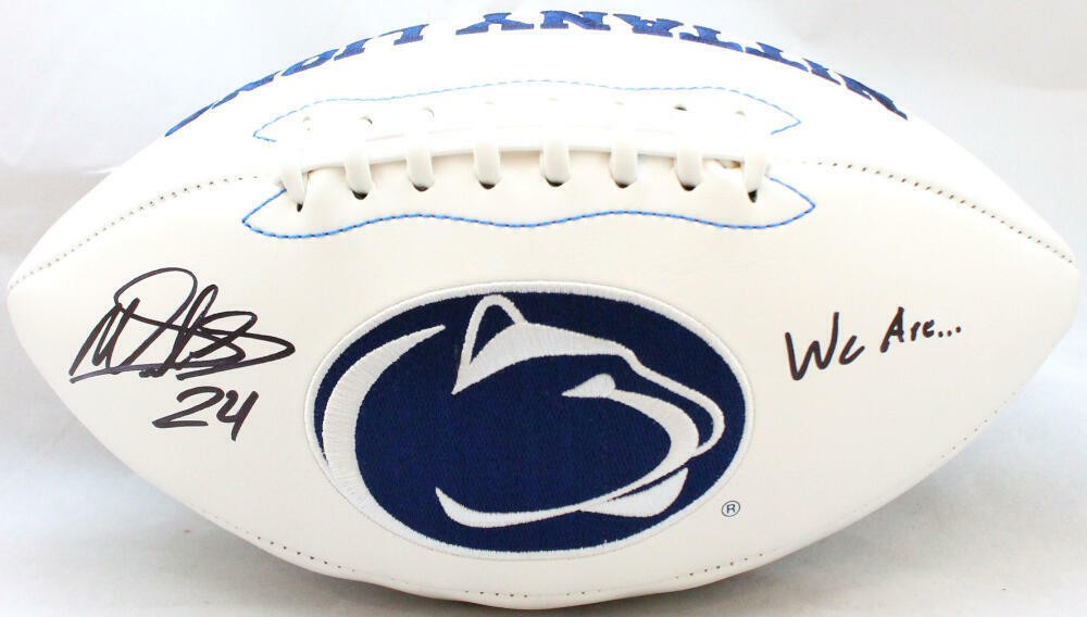 Miles Sanders Signed Penn State Nittany Lions Logo Football with Inscription