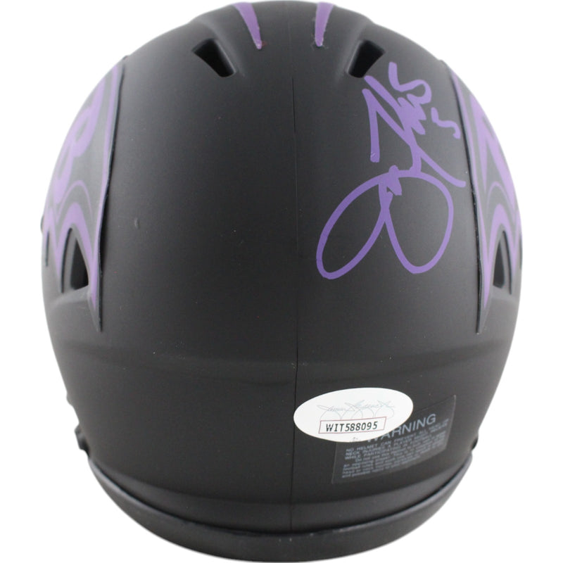 Joe Flacco Signed Baltimore Ravens Eclipse Mini Helmet