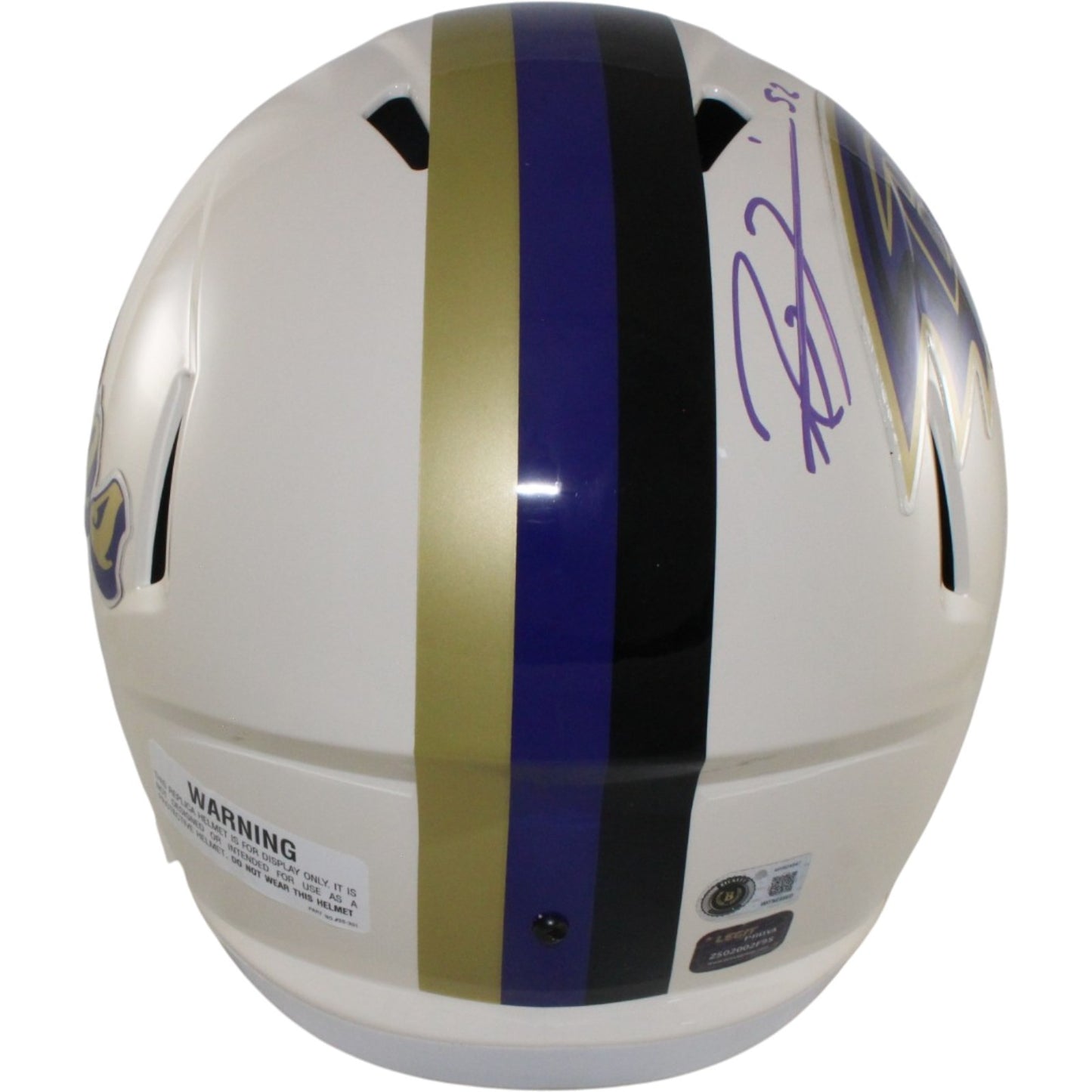 Ray Lewis Autographed Baltimore Ravens Retro Full Size Helmet