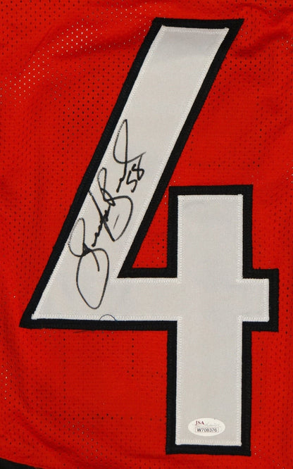 Brooks Reed Autographed Red Custom Jersey