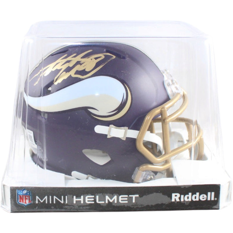 Adrian Peterson Signed Minnesota Vikings Rivalries Mini Helmet
