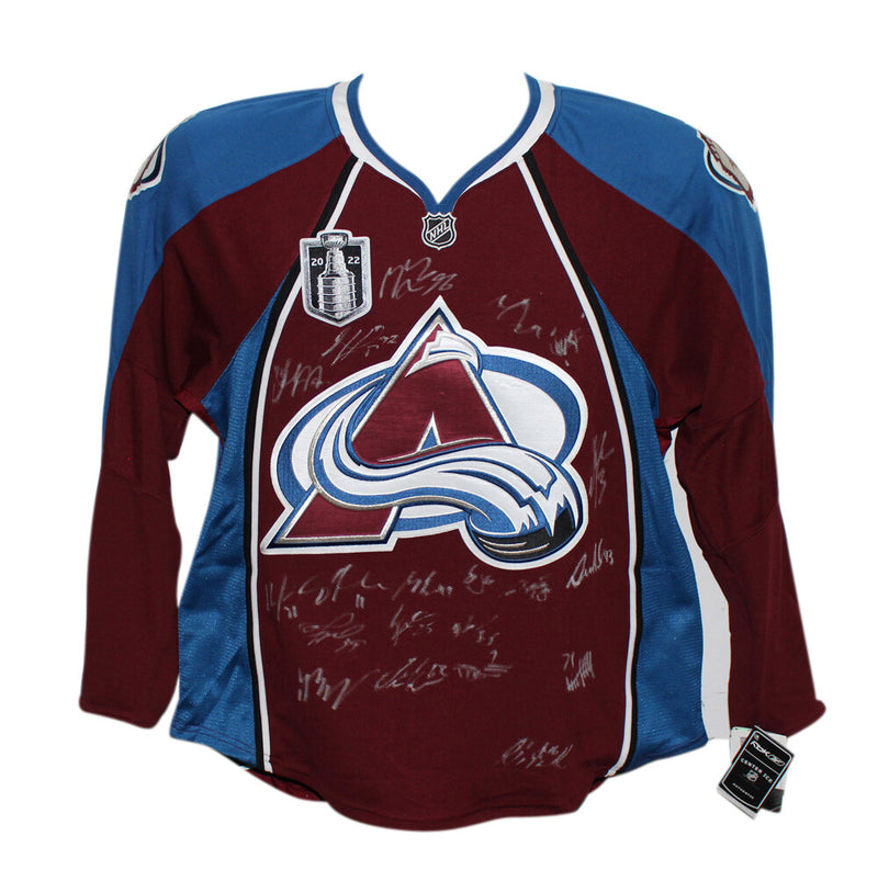 Colorado Avalanche Team Signed Stanley Cup Reebok Jersey (20 Sigs)