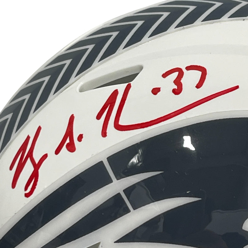 Rodney Harrison Signed New England Patriots Salute Mini Helmet (BAS)