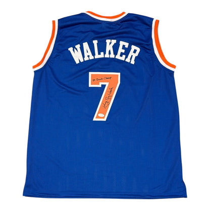 Kenny Walker Signed New York Knicks Custom Jersey - 1989 Dunk Champ