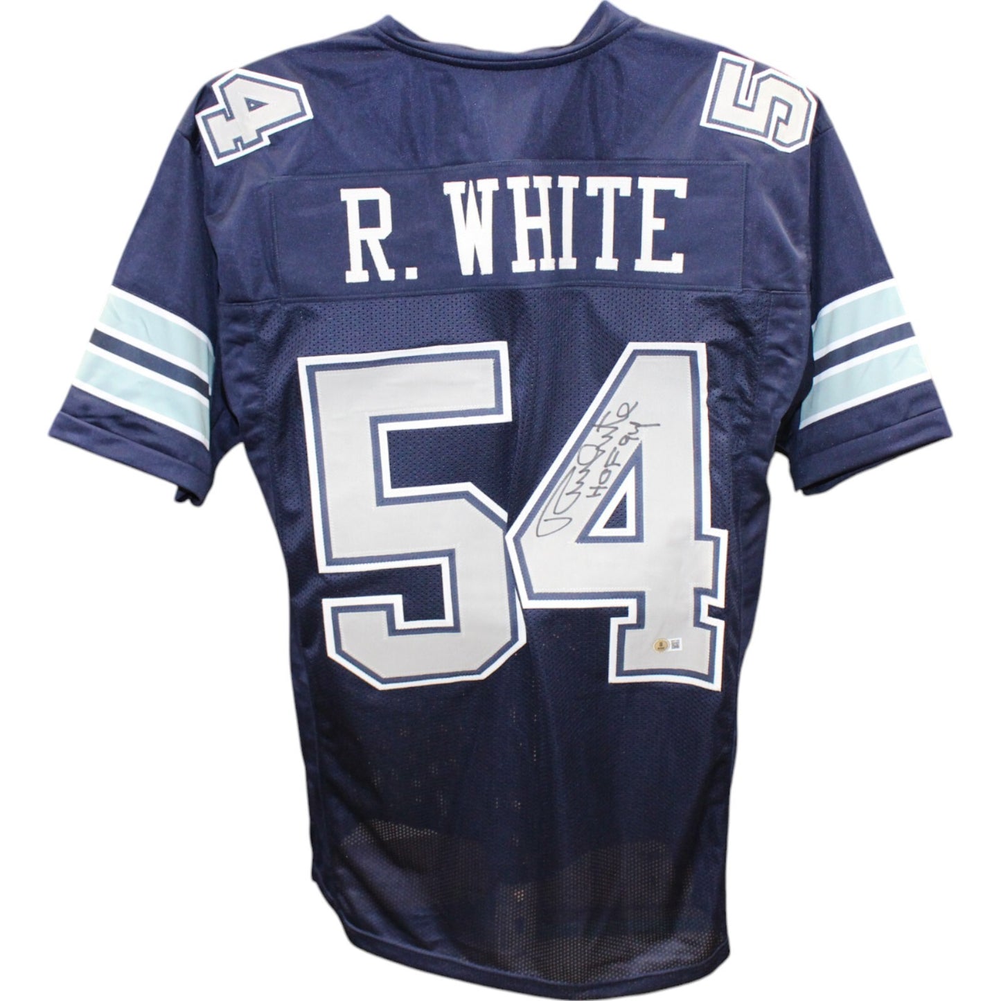 Randy White Autographed Blue Pro Style Jersey HOF Inscribed BAS