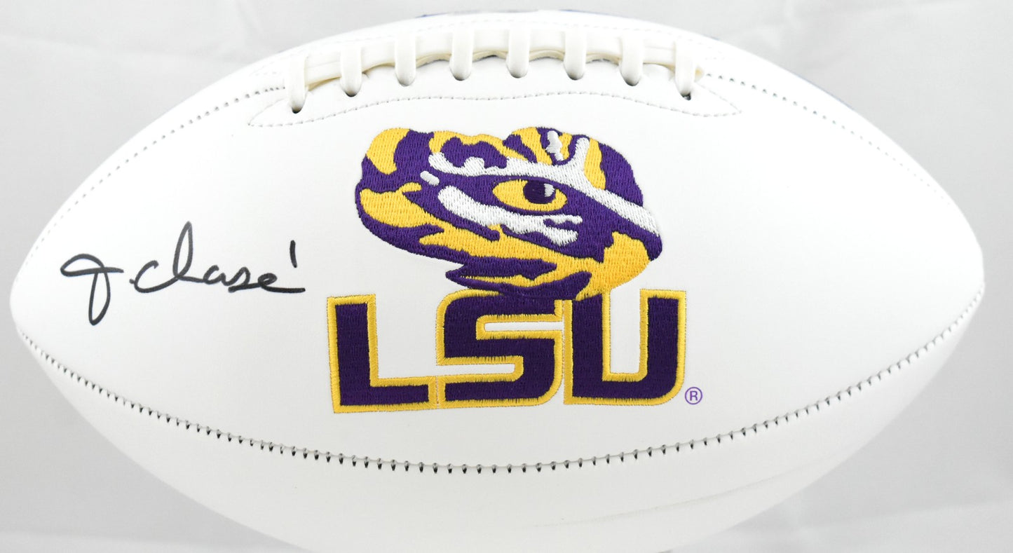 Ja'Marr Chase Autographed LSU Tigers Logo Football