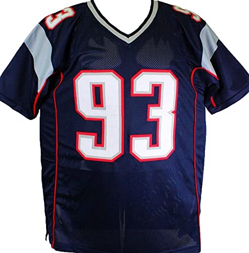 Richard Seymour Autographed Blue Custom Jersey