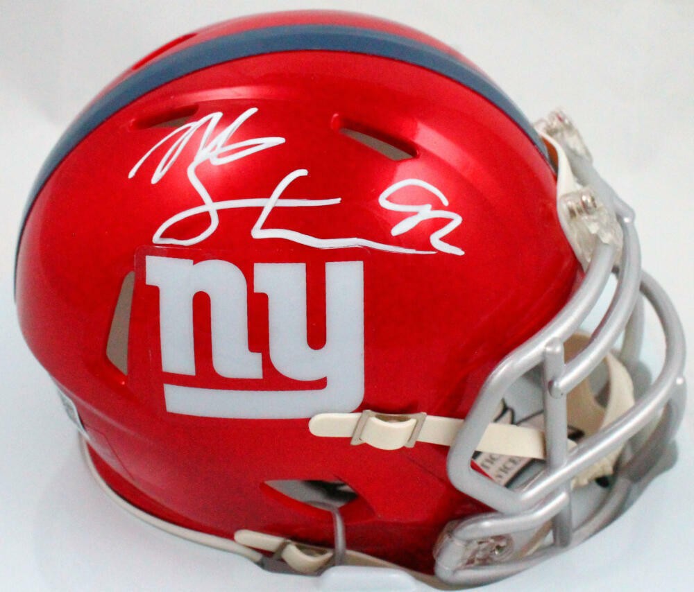 Michael Strahan Signed New York Giants Flash Speed Mini Helmet