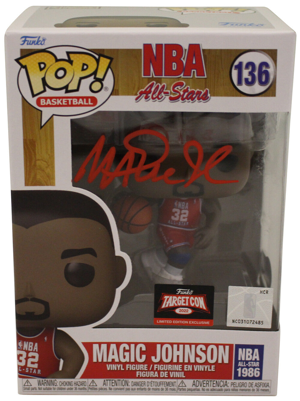 Magic Johnson Signed NBA All Stars Funko Pop #136 Target Exclusive