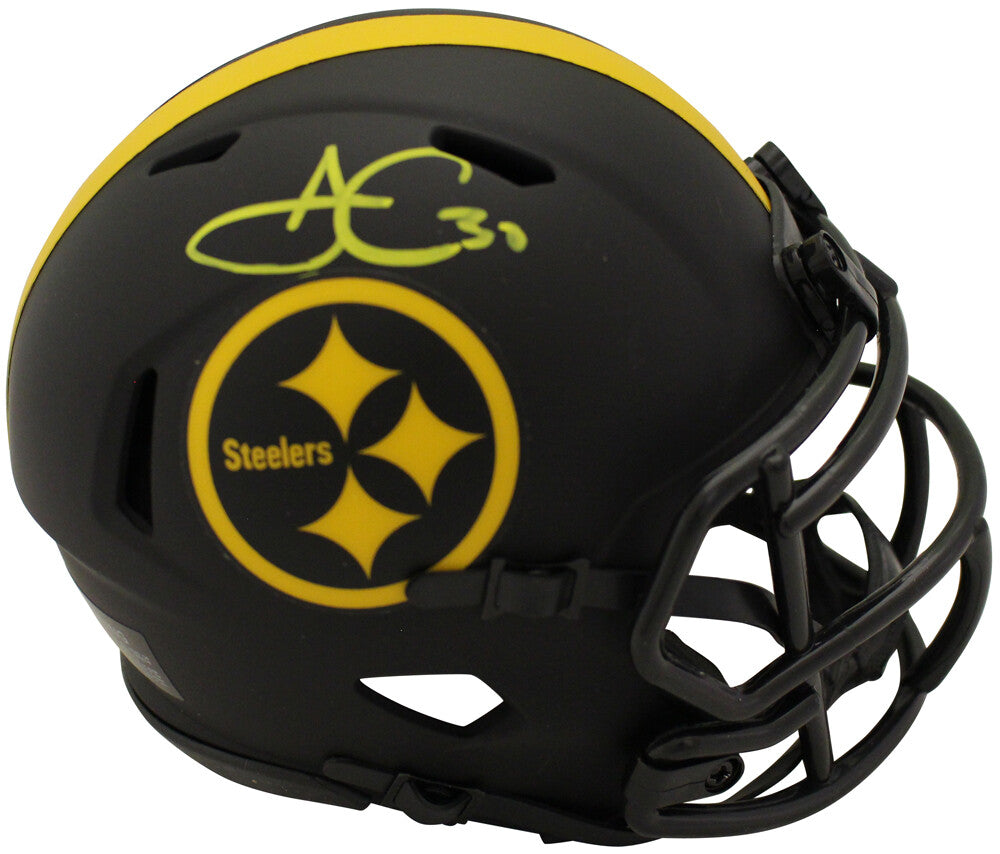 James Conner Autographed Pittsburgh Steelers Eclipse Mini Helmet