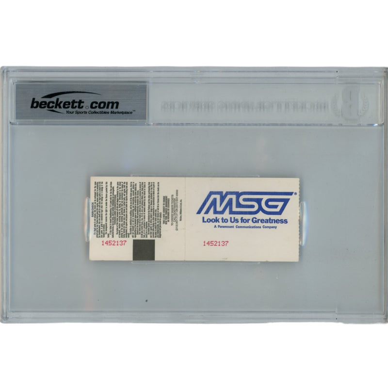 Deion Sanders Autographed 1990 New York Yankees Ticket Stub Beckett Slabbed