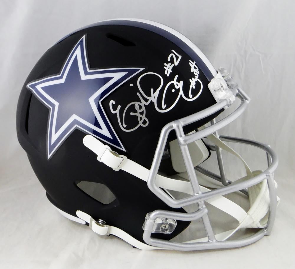 Ezekiel Elliott Signed Dallas Cowboys Full Size Flat Black Helmet