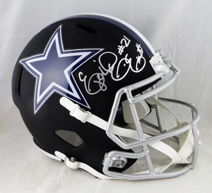 Ezekiel Elliott Signed Dallas Cowboys Full Size Flat Black Helmet