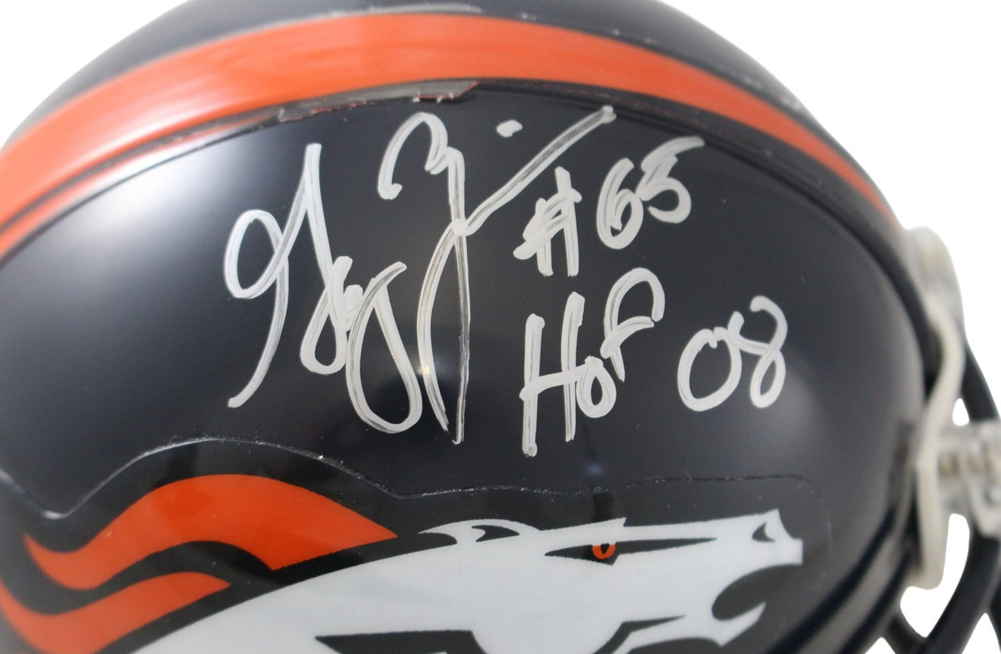 Gary Zimmerman Denver Broncos Signed VSR4 Throwback Mini Helmet (HOF)