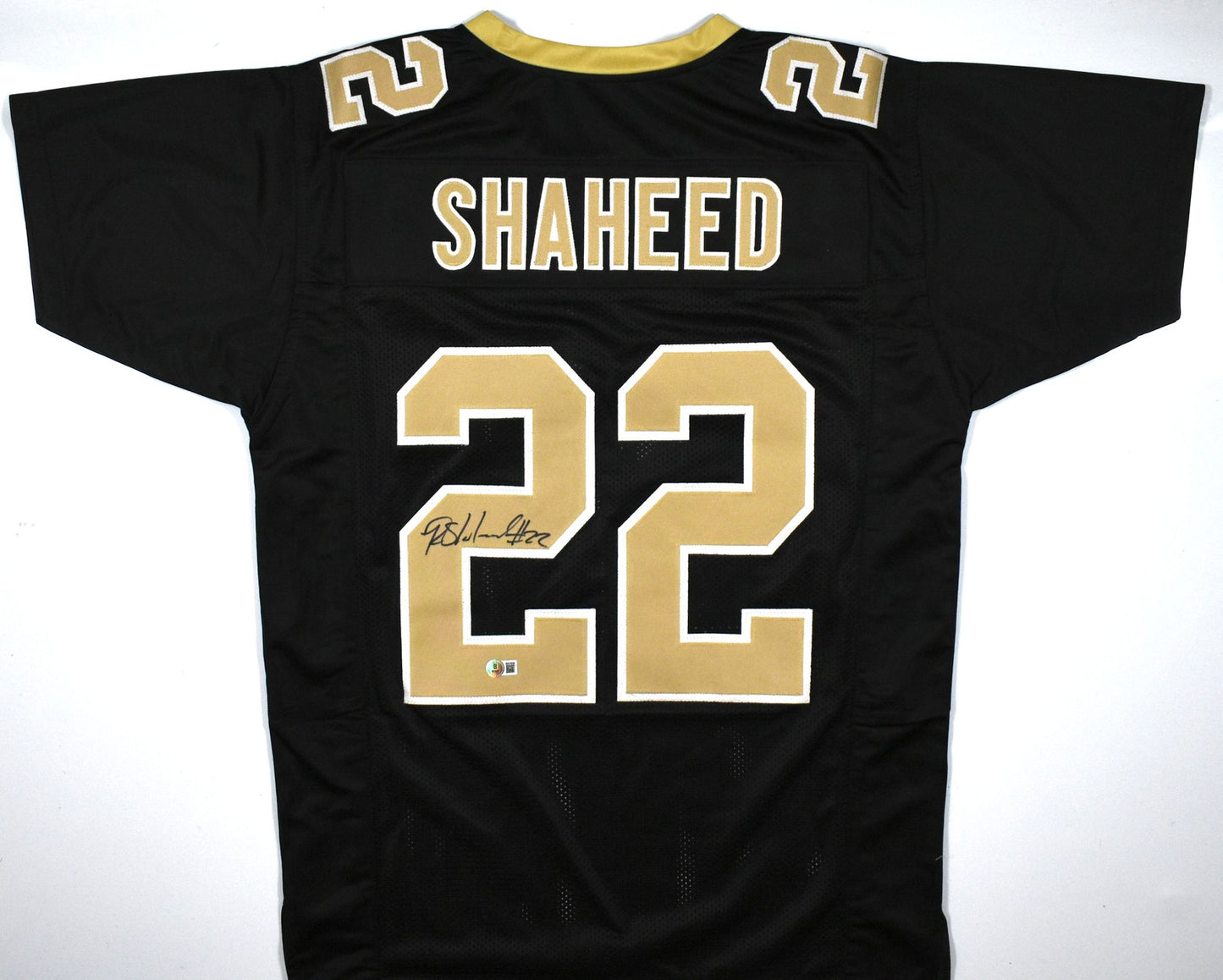 Rashid Shaheed Signed Custom Black Football Jersey