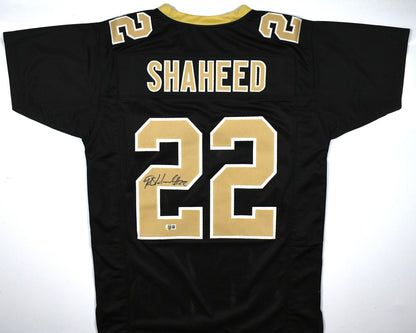 Rashid Shaheed Signed Custom Black Football Jersey