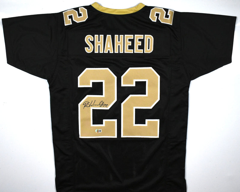 Rashid Shaheed Signed Custom Black Football Jersey
