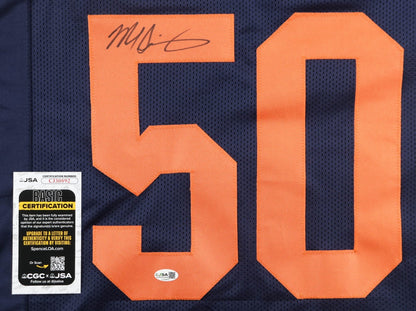 Mike Singletary Signed Chicago Bears Custom Throwback Jersey JSA
