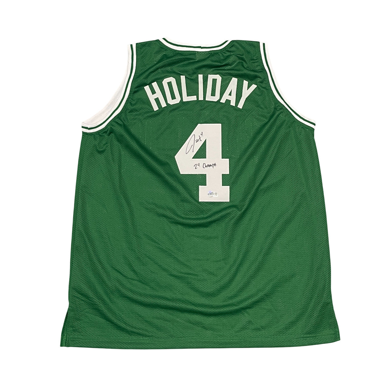 Jrue Holiday Signed Boston Celtics Custom Jersey (24 Champs) Beckett COA