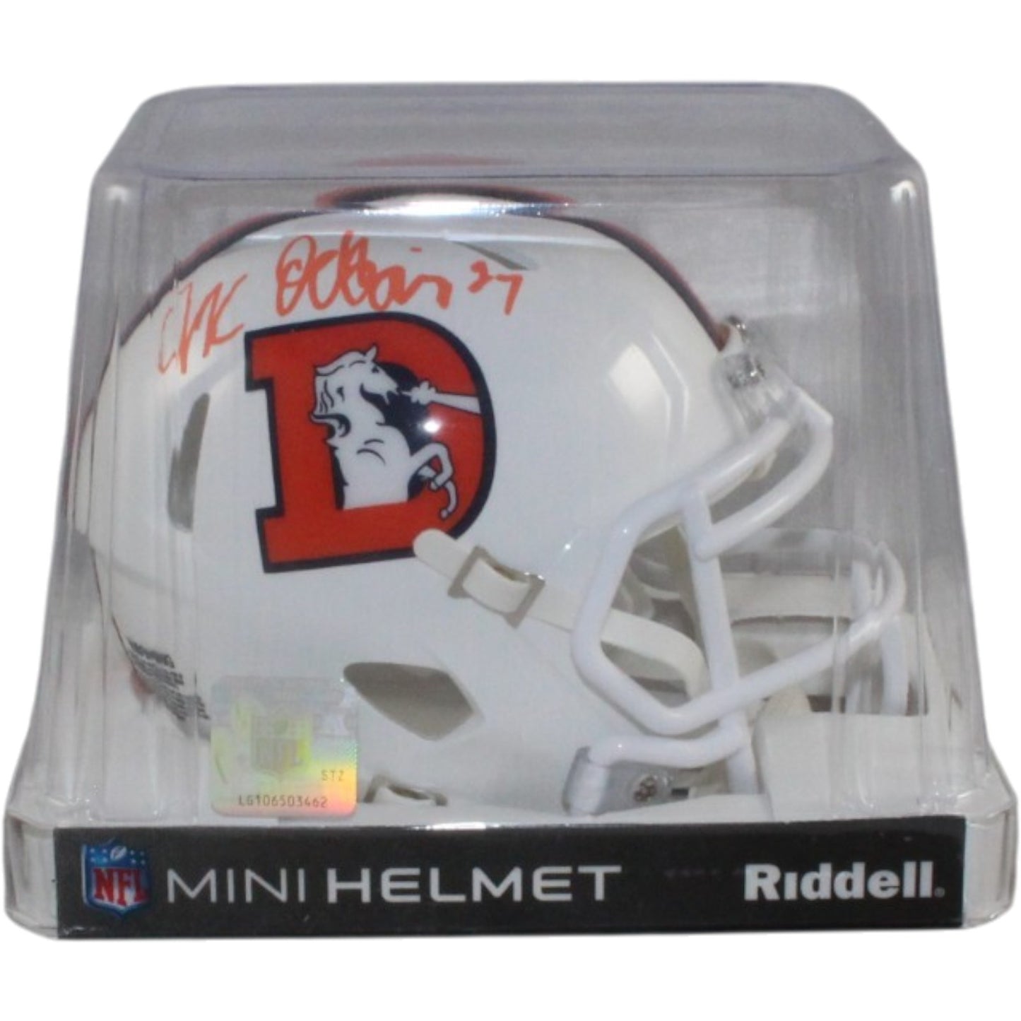 JK Dobbins Signed Denver Broncos 2023 Alternate Mini Helmet