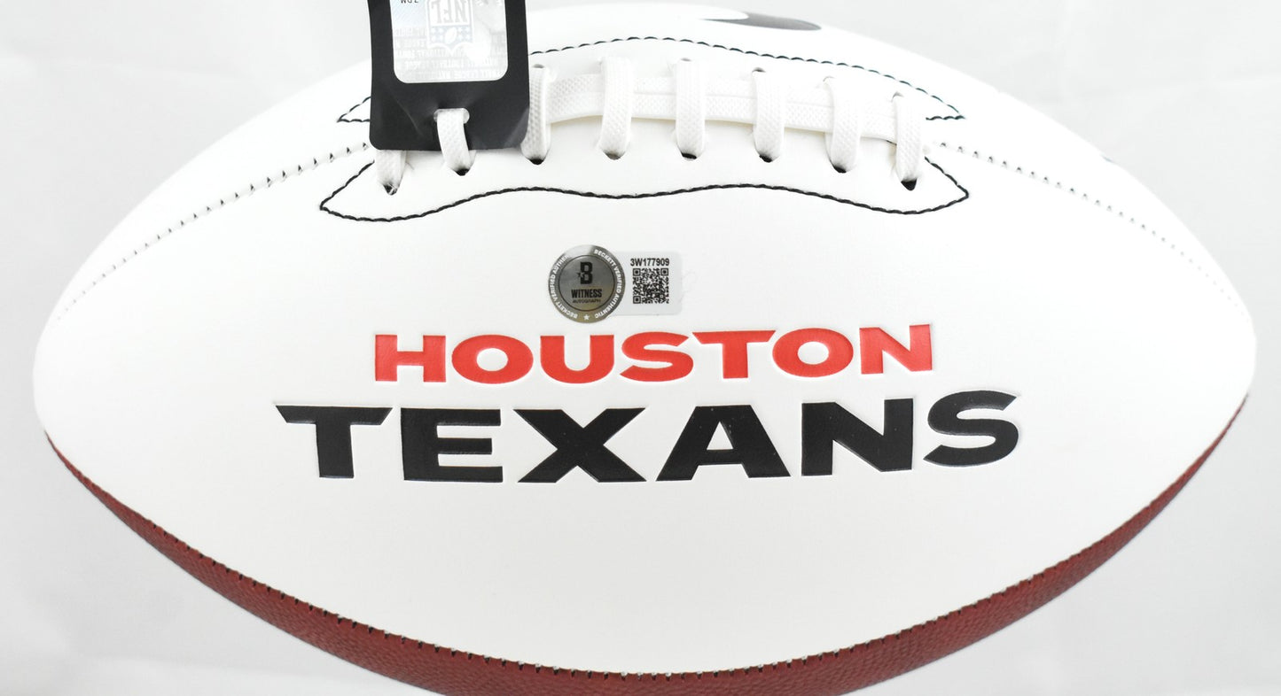 Nico Collins Autographed Houston Texans Logo Football