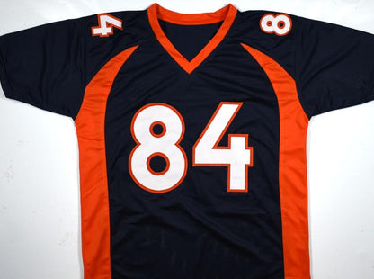 Shannon Sharpe Autographed Denver Broncos Custom Blue Jersey