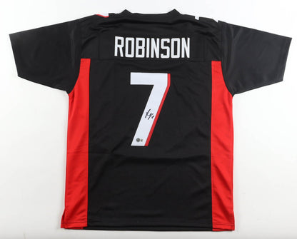 Bijan Robinson Signed Atlanta Falcons Black Custom Jersey