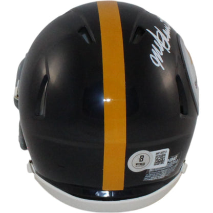 Mel Blount Signed Pittsburgh Steelers Throwback Mini Helmet (Beckett)