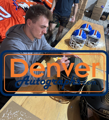 Bo Nix Autographed Denver Broncos 2025 Salute to Service Authentic Helmet