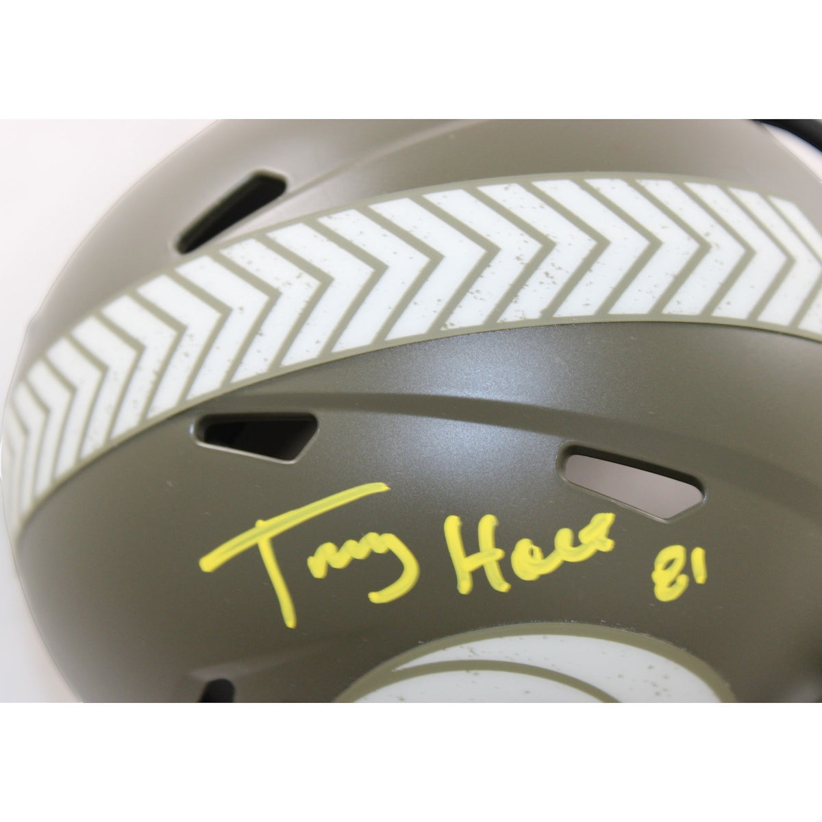 Torry Holt Autographed Los Angeles Rams 2022 Salute to Service Mini Helmet