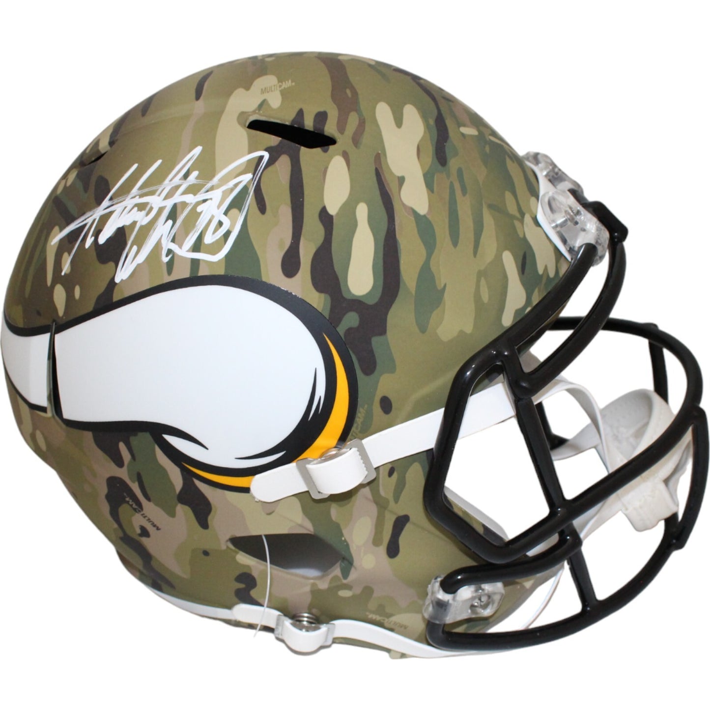 Adrian Peterson Minnesota Vikings Signed Camo Full Size Replica Helmet