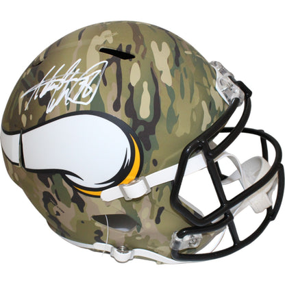 Adrian Peterson Minnesota Vikings Signed Camo Full Size Replica Helmet