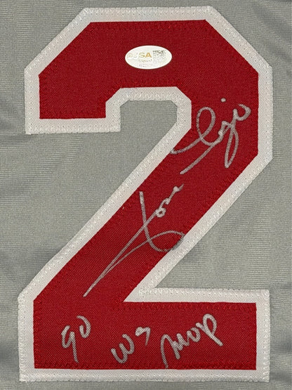 Jose Rijo Signed Cincinnati Reds Custom Jersey (1990 WS MVP) JSA Witness