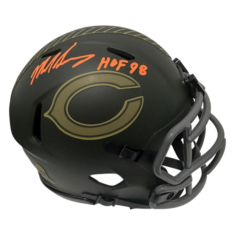 Mike Singletary Signed Chicago Bears Salute to Service Mini Helmet HOF 98 JSA