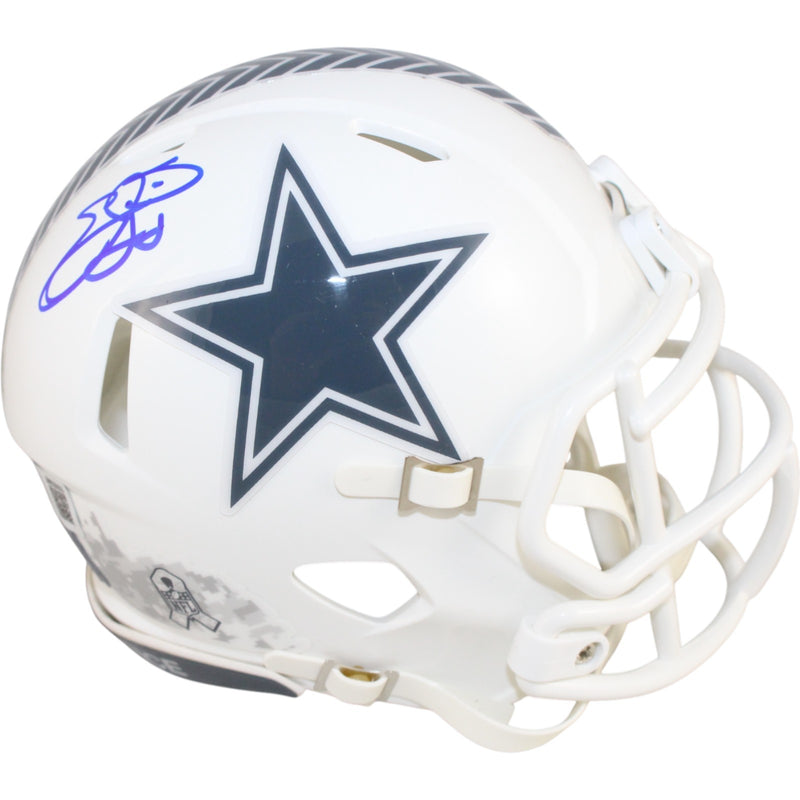 Emmitt Smith Autographed Dallas Cowboys 2024 Salute to Service Mini Helmet