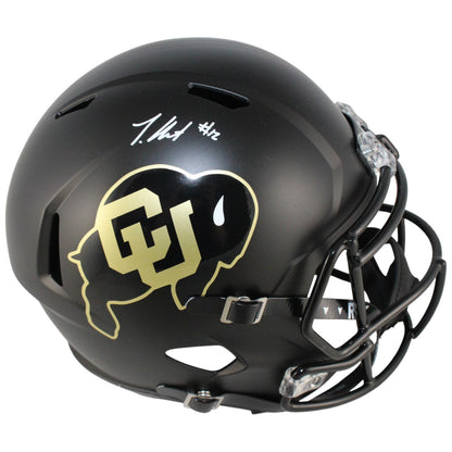 Travis Hunter Colorado Buffaloes Autographed Full Size Replica Helmet